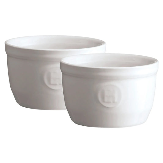 Emile Henry Zestaw dwóch miseczek do zapiekania typu ramekin N°9 - zdjęcie główne kolor biały