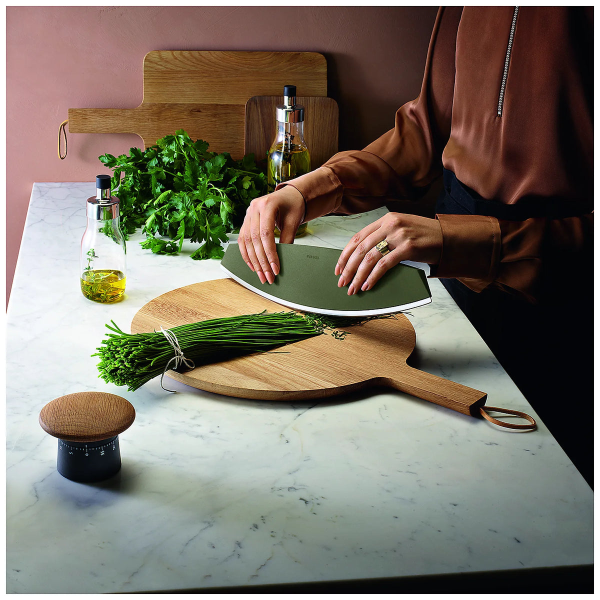 Eva Solo Nóż do pizzy i ziół Green Tools - zdjęcie 8