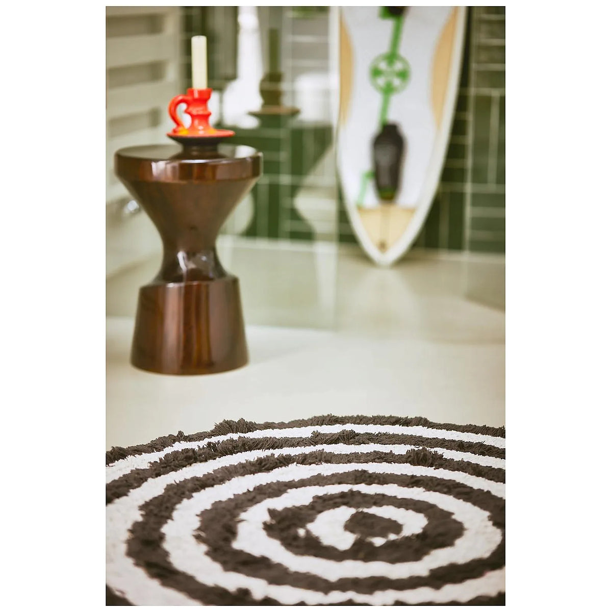 HKliving Okrągły dywanik łazienkowy Monochrome - zdjęcie 5