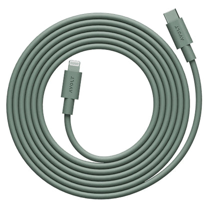 Avolt Kabel ładujący Lightning - wariant kolor zielony