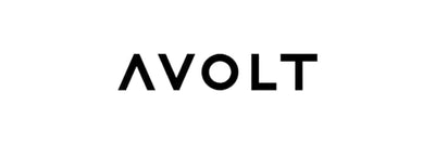 Poziome logo producenta Avolt - designerskie przedłużacze, ładowarki i akcesoria do domu