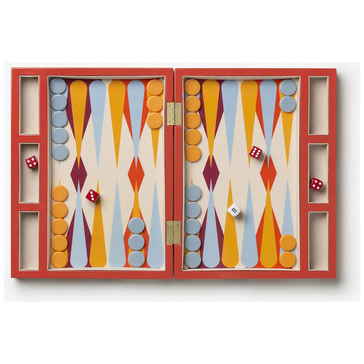 Printworks Gra Backgammon lakierowana - wariant kolor czerwony - widok 8