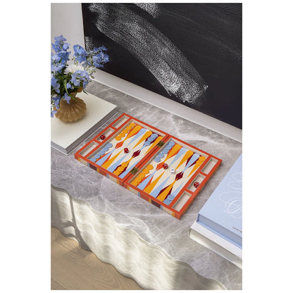 Printworks Gra Backgammon lakierowana - wariant kolor czerwony - widok 10