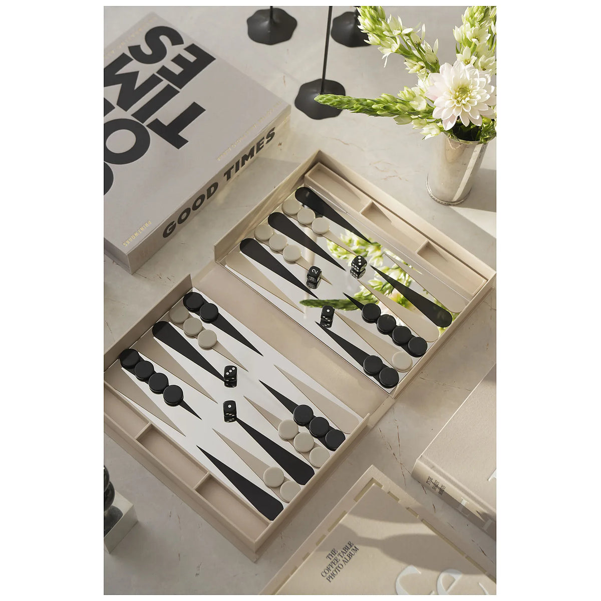 Printworks Gra Backgammon lakierowana - wariant kolor beżowy - widok 18