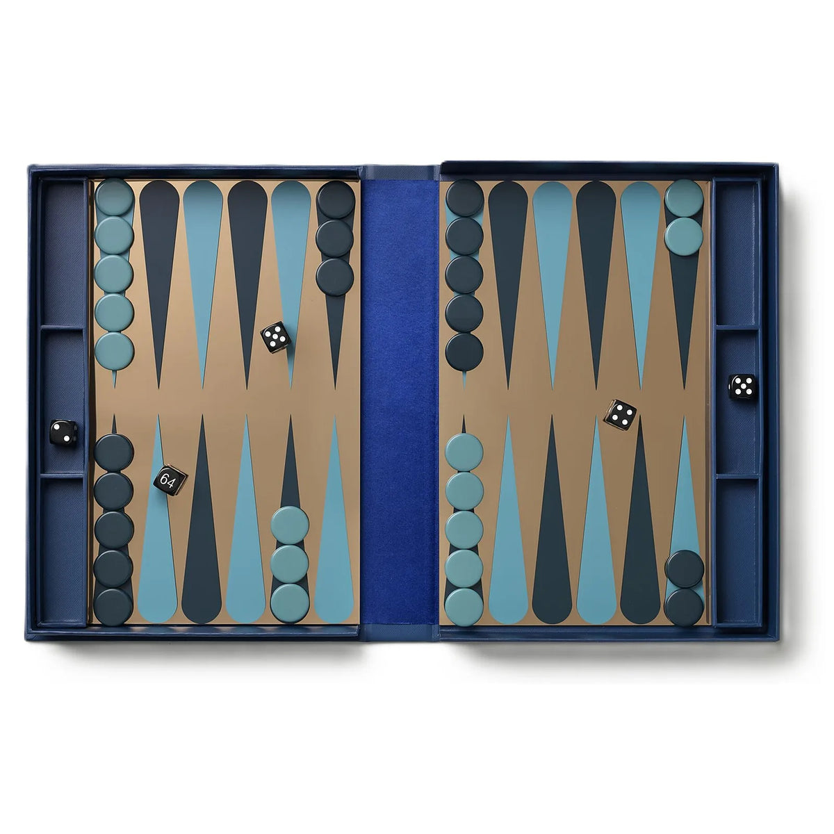 Printworks Gra Backgammon lakierowana - wariant kolor niebieski - widok 3