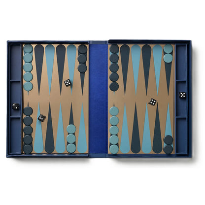 Printworks Gra Backgammon lakierowana - wariant kolor niebieski - widok 3