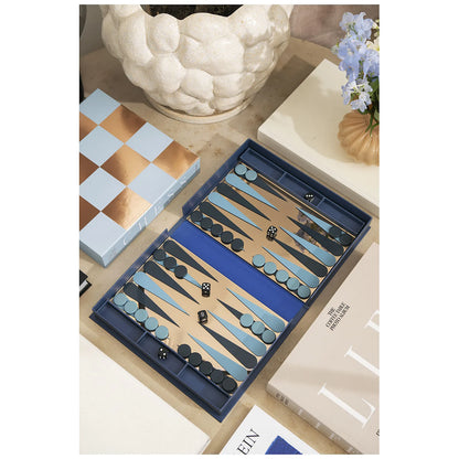 Printworks Gra Backgammon lakierowana - wariant kolor niebieski - widok 24