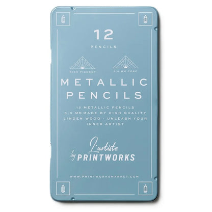 Printworks Zestaw 12 kolorowych kredek Metallic - widok 2