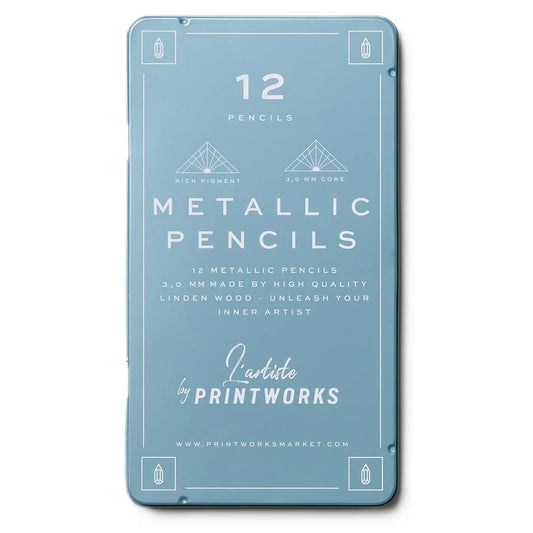 Printworks Zestaw 12 kolorowych kredek Metallic - widok 2