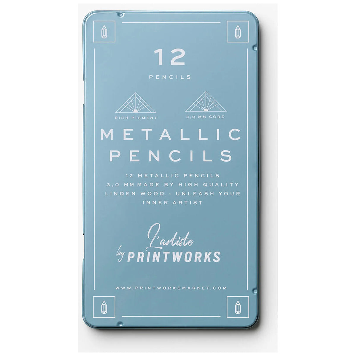 Printworks Zestaw 12 kolorowych kredek Metallic - widok 3