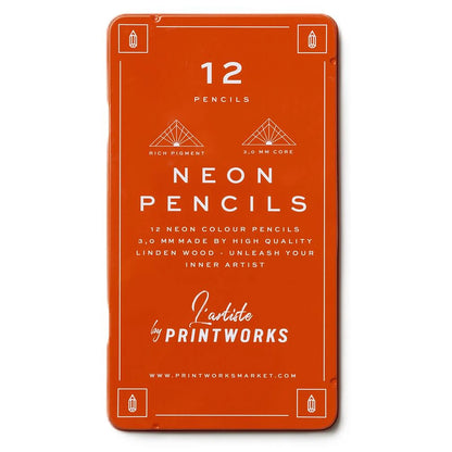 Printworks Zestaw 12 kolorowych kredek Neon - widok 2