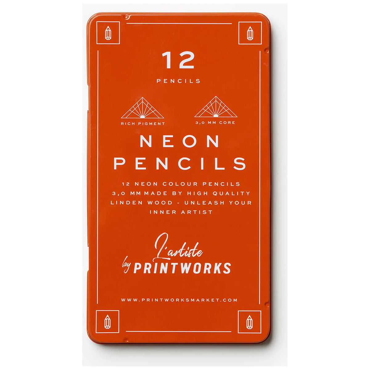 Printworks Zestaw 12 kolorowych kredek Neon - widok 3