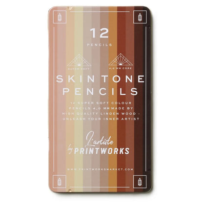Printworks Zestaw 12 kolorowych kredek Skin tone - widok 2