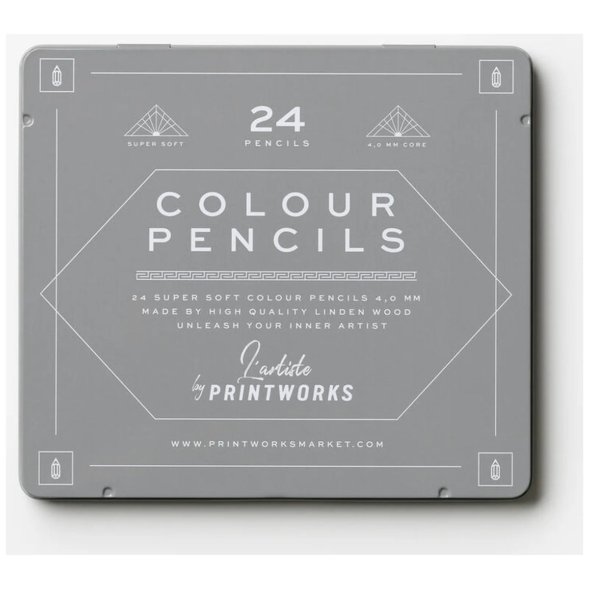 Printworks Zestaw 24 kolorowych kredek Classic - widok 3