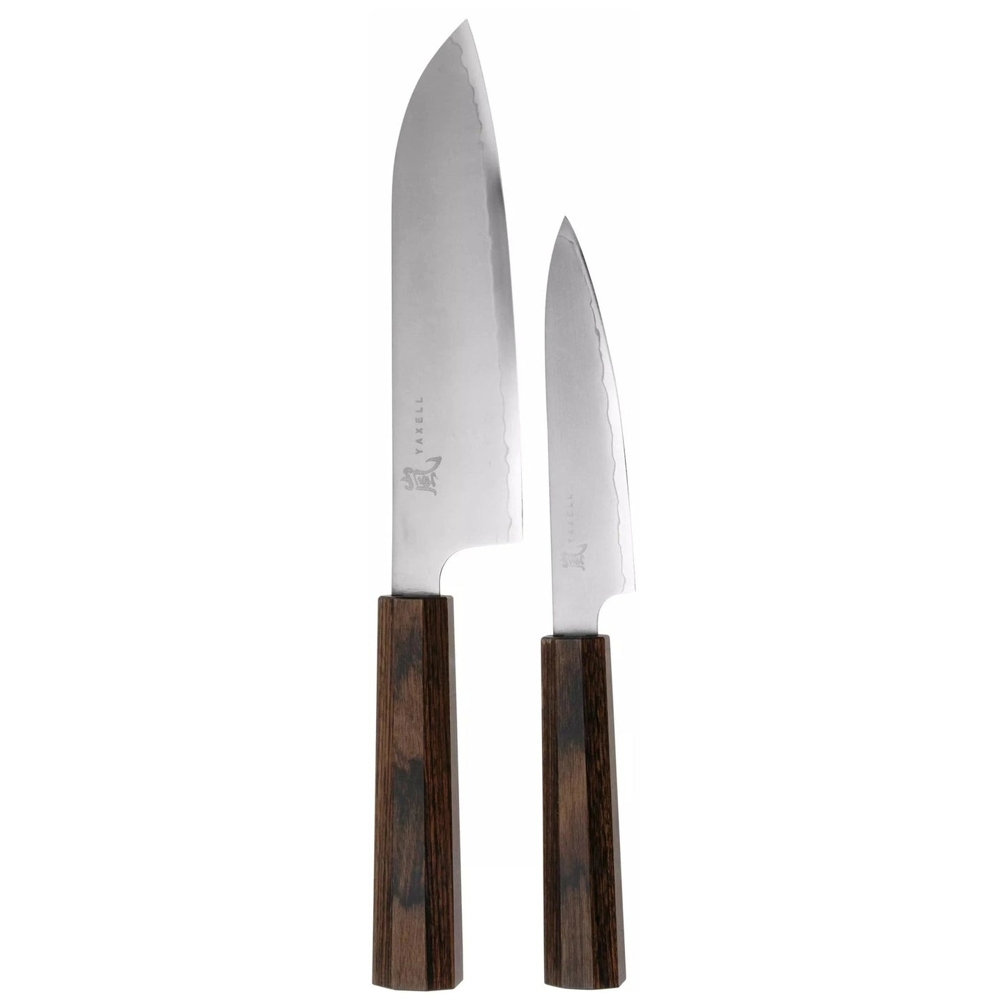 Zestaw 2 japońskich noży kuchennych Hana: santoku, uniwersalny widok główny