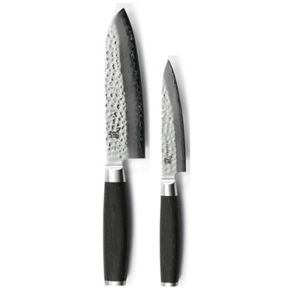 Zestaw 2 japońskich noży kuchennych Taishi: santoku, uniwersalny widok główny