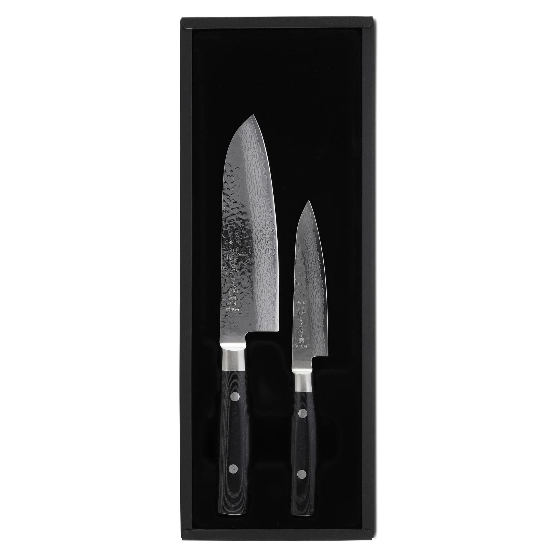 Zestaw 2 japońskich noży kuchennych Zen: santoku, uniwersalny widok główny