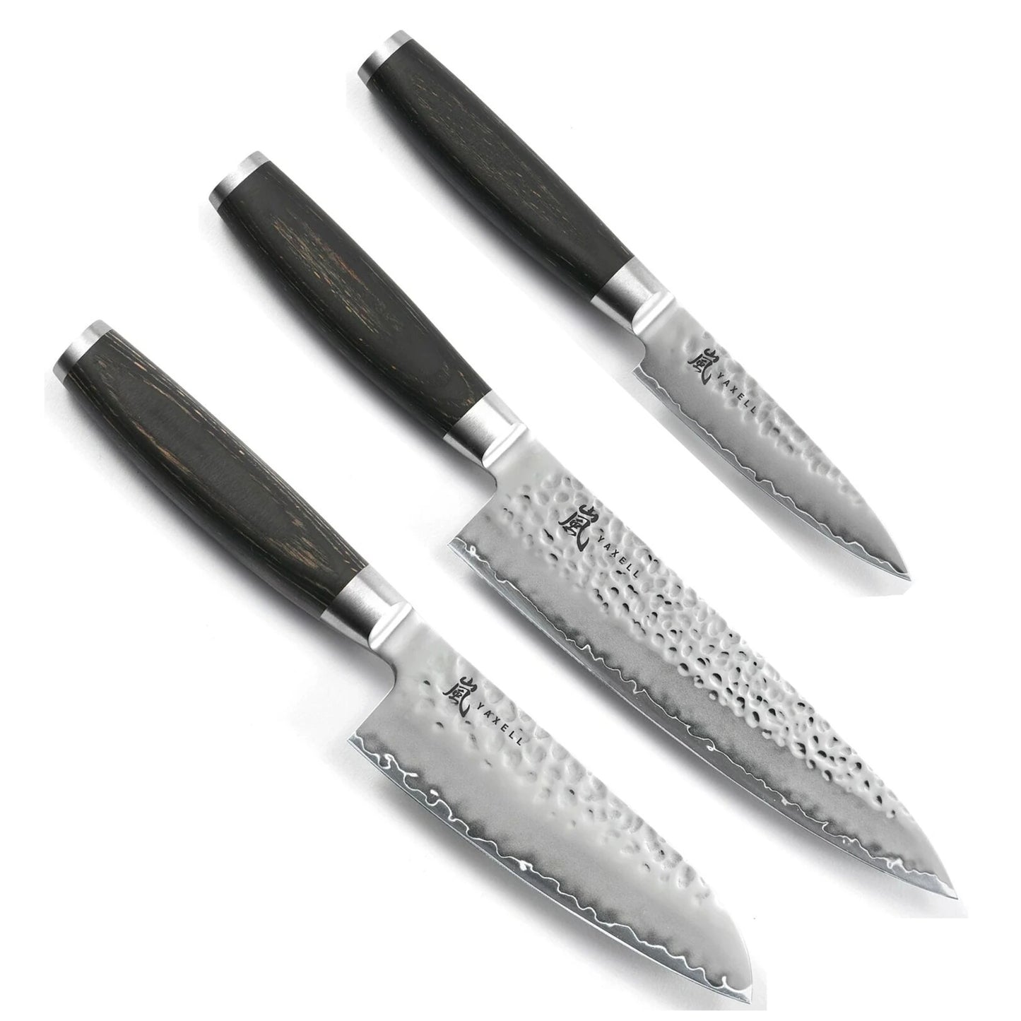 Zestaw 3 japońskich noży kuchennych Taishi: szefa kuchni, santoku mały, do obierania widok 3