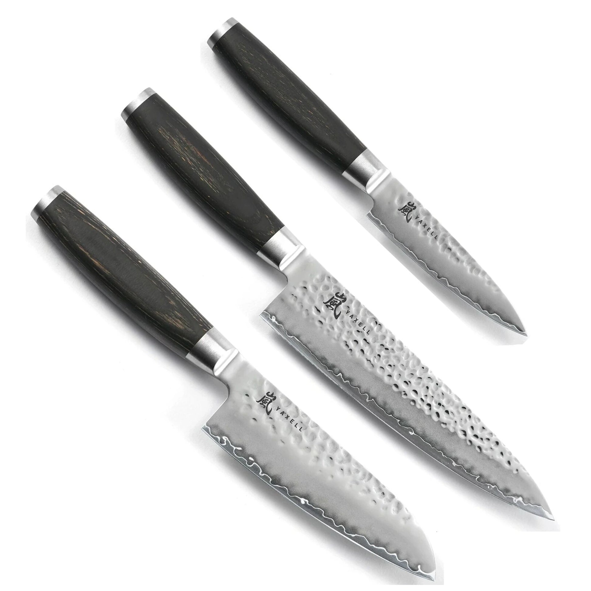 Zestaw 3 japońskich noży kuchennych Taishi: szefa kuchni, santoku mały, do obierania widok 3